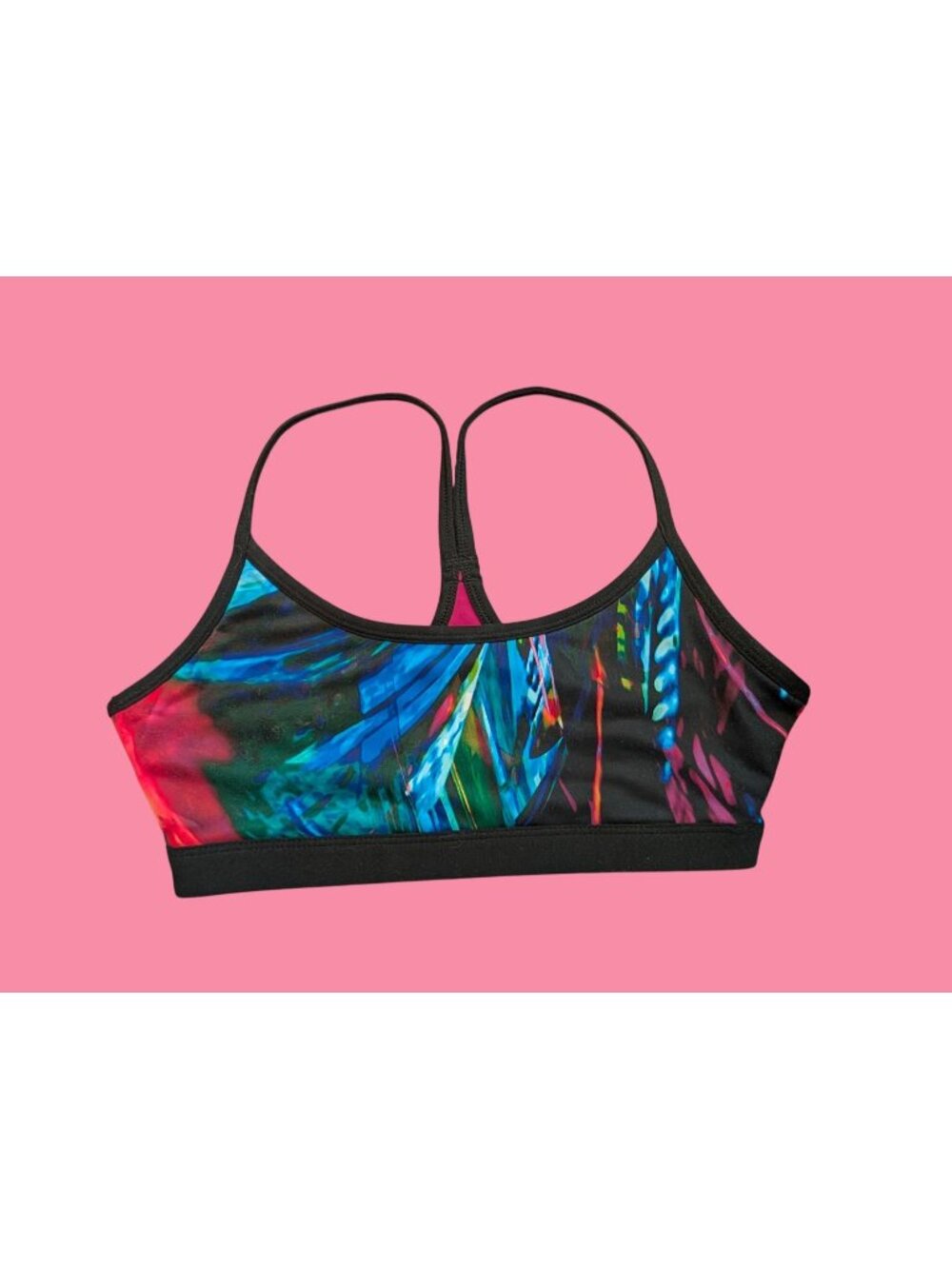 Reversible Fabletics Multicolor Racerback Sports Bra XS Polyester & Elastane